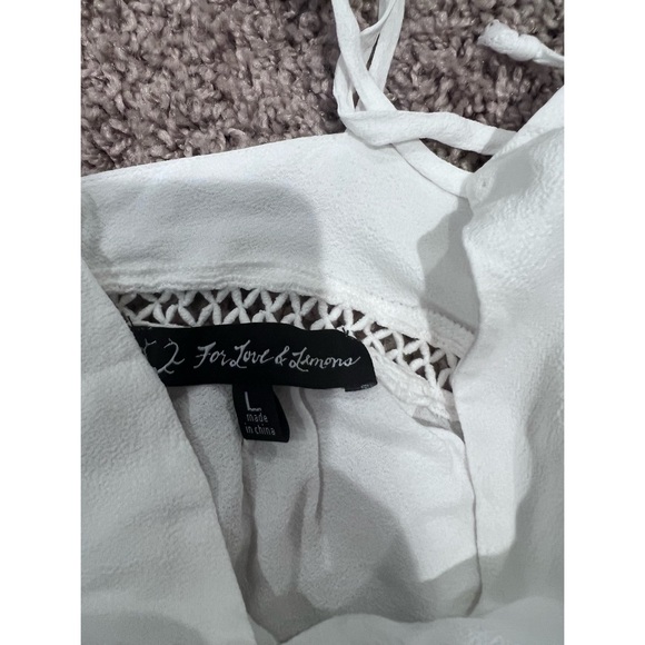 For Love and Lemons White Crop Top - Picture 4 of 4